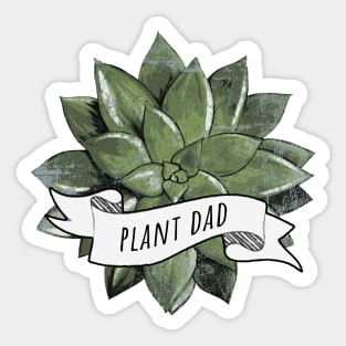 Succulent plant Dad watercolor green Sticker